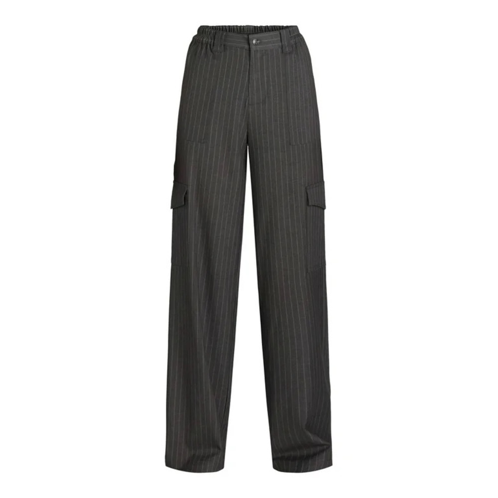 Madden NYC Pinstripe Wide Leg Trouser - XS